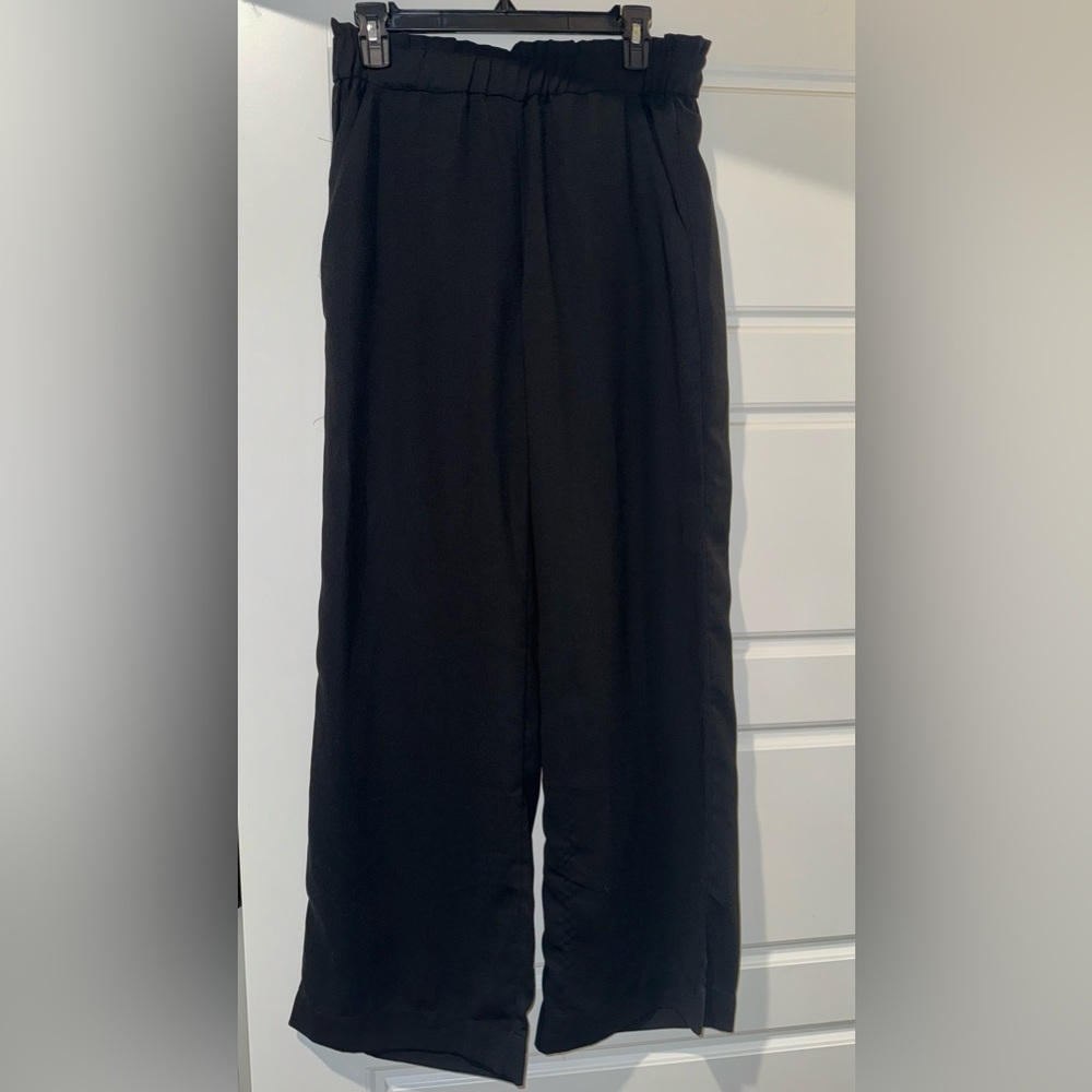 Black high waisted trousers